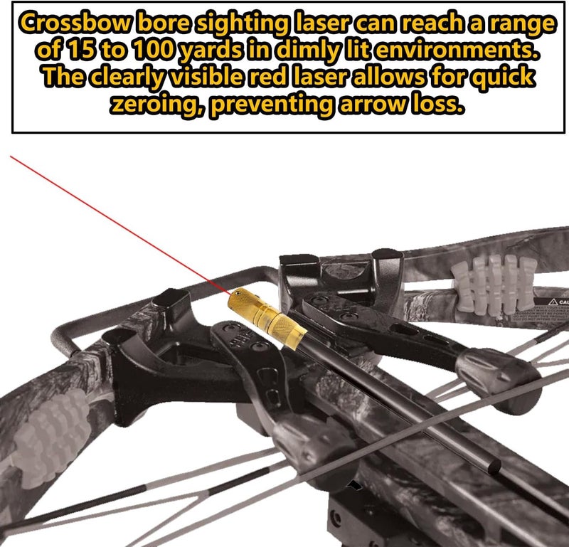 Gotical USB Rechargeable Archery Laser Sight Tool for Bow and Crossbow Thread-On Crossbow Laser Sighting Tool 223 Bore Sighter Shaped, Made of Brass - Image 2
